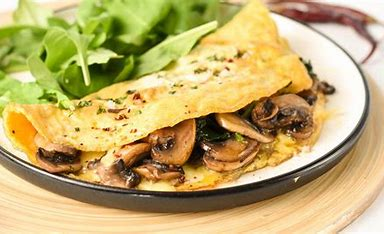 Spinach and Mushroom Omelette