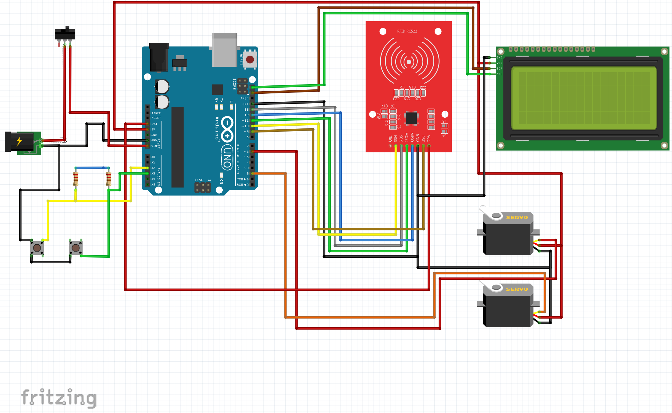 schematic diagram of the RFID-based toll collection system