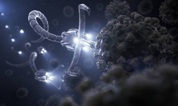 nanobots attacking a virus