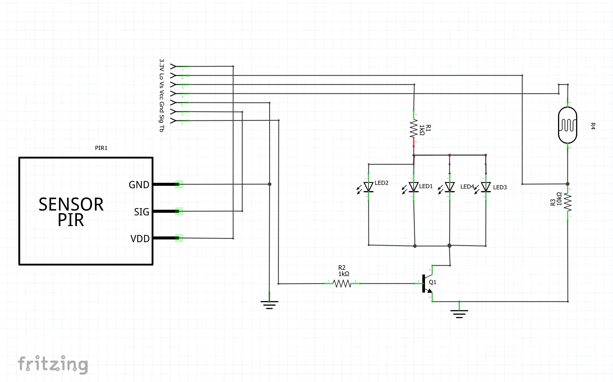 The circuit diagram of the smart street light with the IoT based energy generation project design