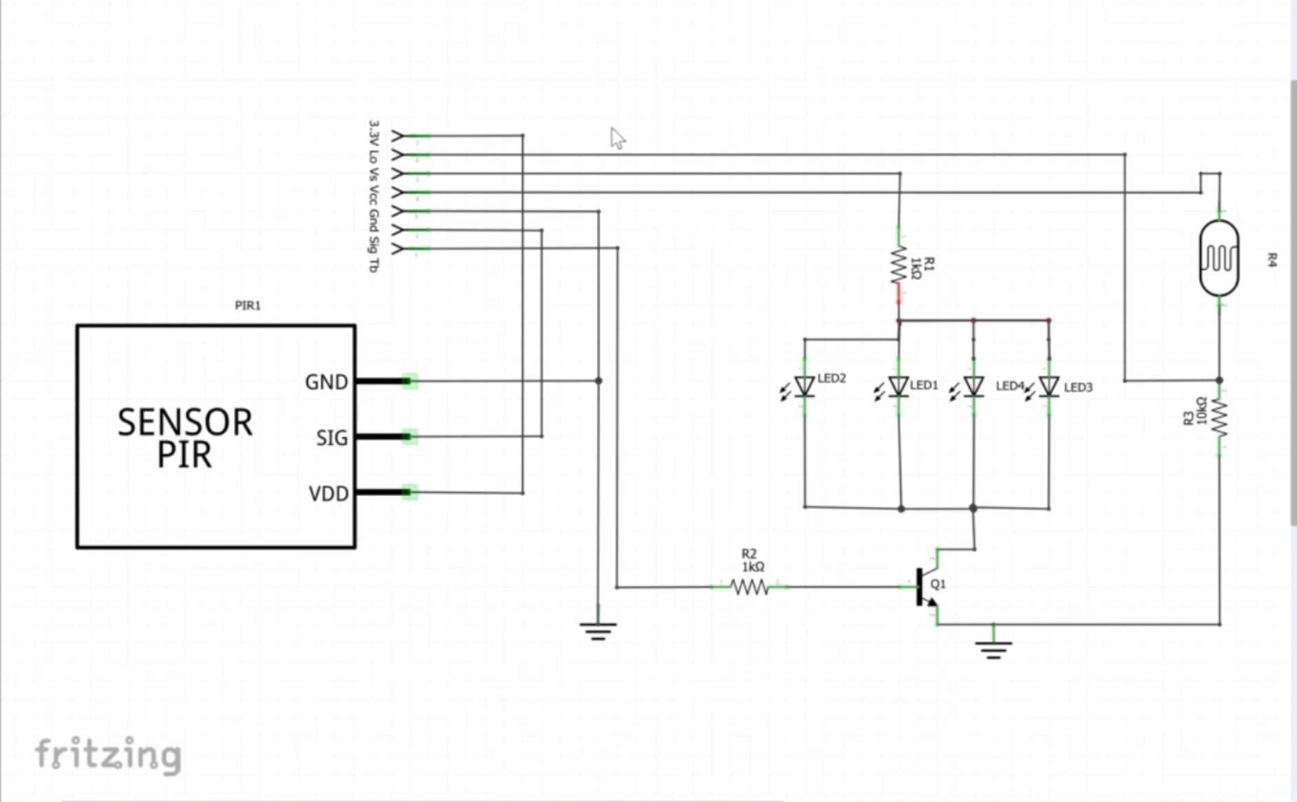 Circuit diagram for the Arduino IoT Smart Streetlight project