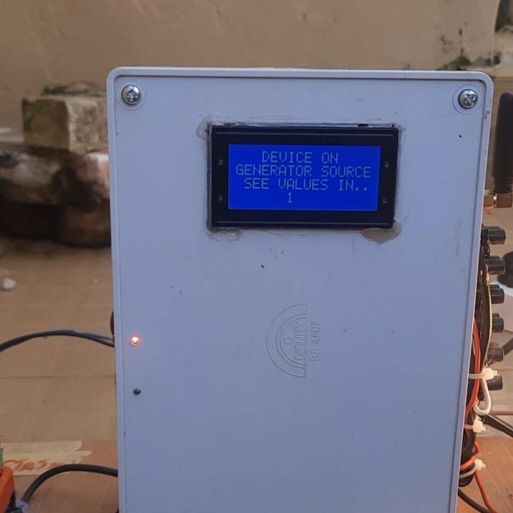 The IoT-based automatic changeover switch on the generator mode