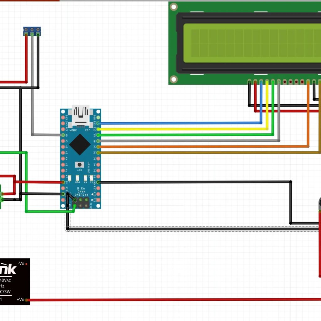 The Schematic diagram for weather station with DHT11