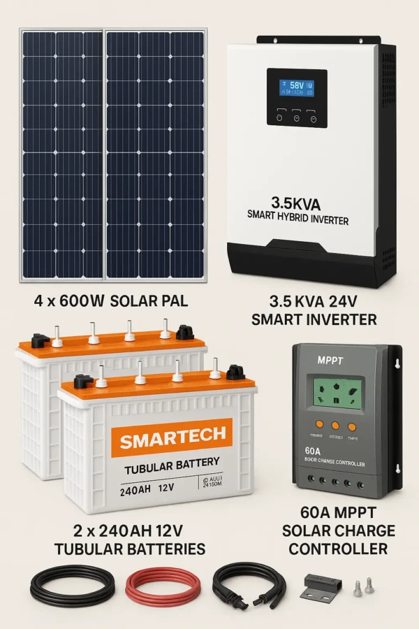 Smartech 3.5kVA Hybrid Solar Inverter Package | Smartech