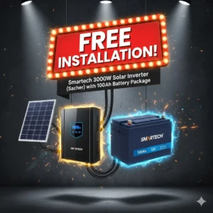 Smartech 3000W Solar Inverter with 100Ah Battery Package